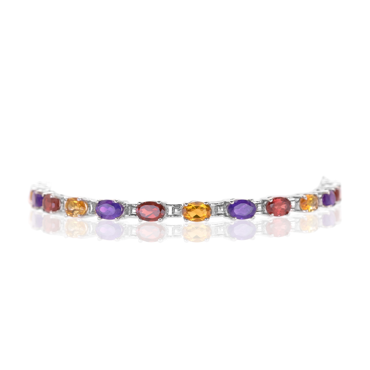 Bracelet argent grenat, amethyste, citrine Purity en pierres naturelles